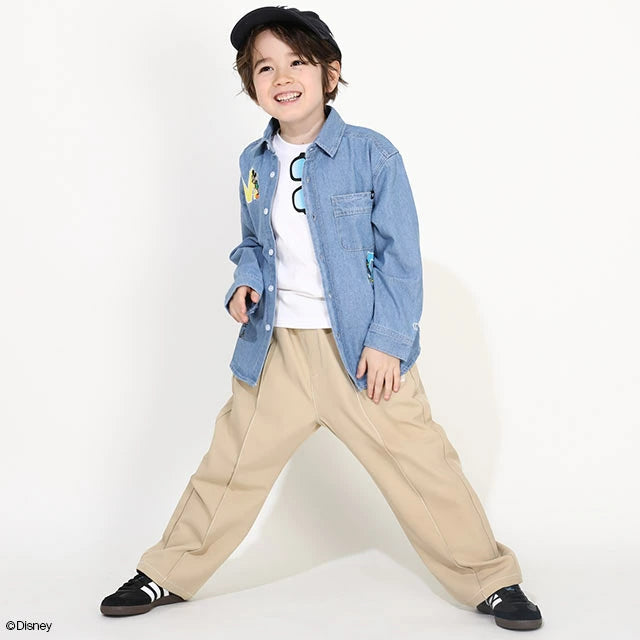 Japanese BDL x Disney Parent-Child Denim Shirt 90-130cm Boys Summer TOPS