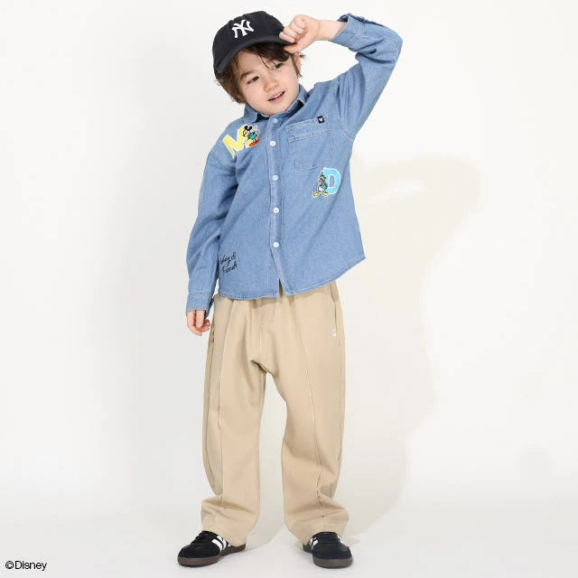 Japanese BDL x Disney Parent-Child Denim Shirt 90-130cm Boys Summer TOPS