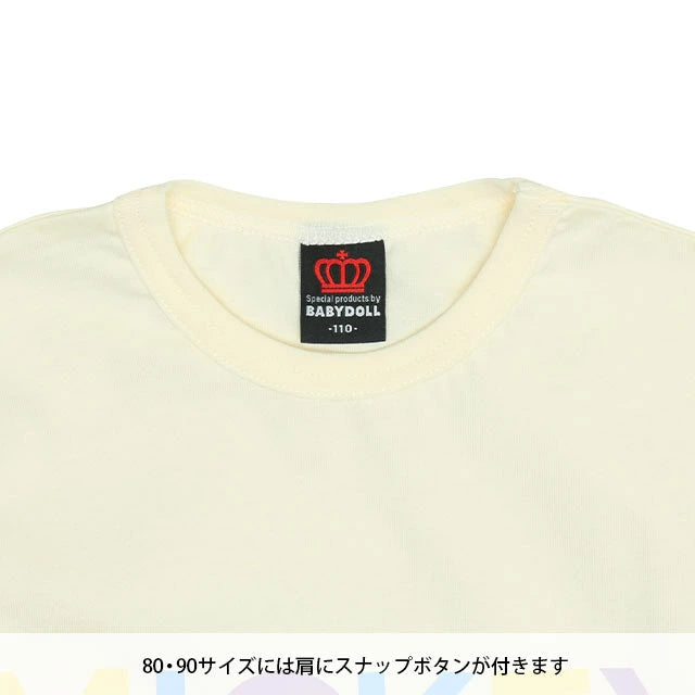 Japanese BDL x Disney Big Head Print Short Sleeve Top 80-140cm Boys/Girls Summer TOPS