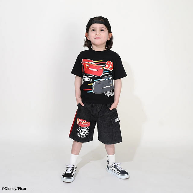 Japanese BDL x Disney Luminous Cars Print Top 90-130cm Boys Summer TOPS