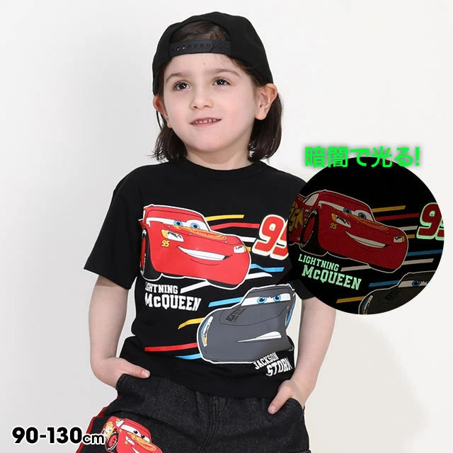 Japanese BDL x Disney Luminous Cars Print Top 90-130cm Boys Summer TOPS