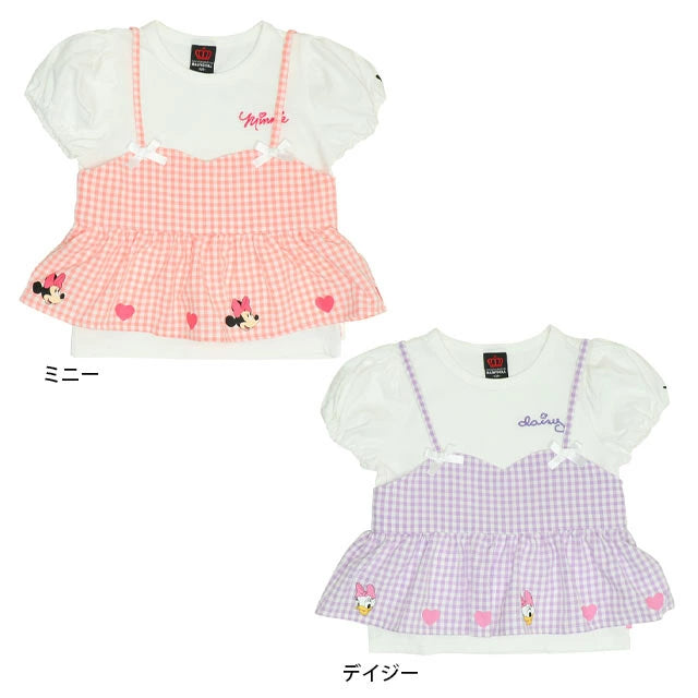 Japanese BDL x Disney Cute Tops and Suspenders Two-Piece Set (80-130cm) for Girls (Summer TOPS)