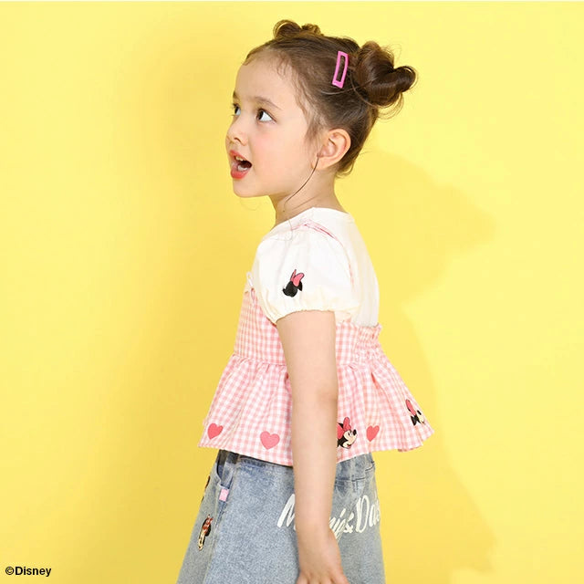 Japanese BDL x Disney Cute Tops and Suspenders Two-Piece Set (80-130cm) for Girls (Summer TOPS)