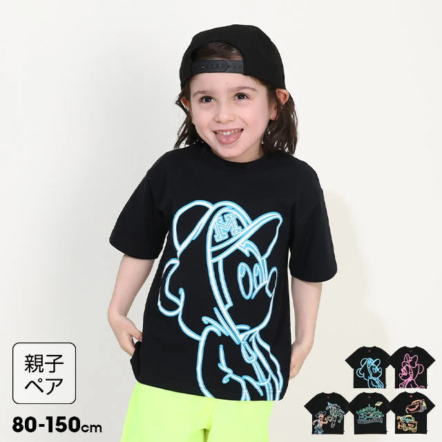 Japanese BDL x Disney parent-child print tops (80-150cm) for boys and girls (summer TOPS)