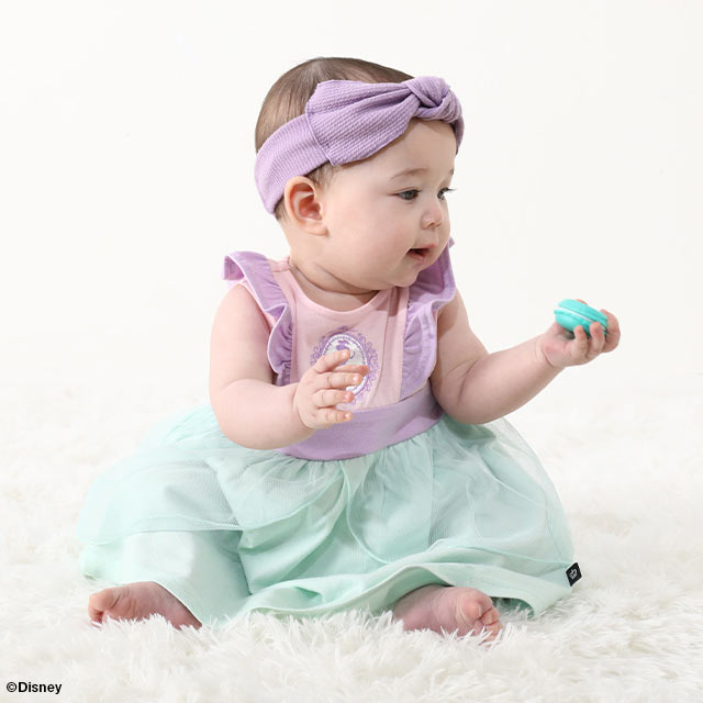Japanese BDL x Disney Princess 3-Piece Set (70-80cm) for Girls (Newborn Baby Summer TOPS PANTS)