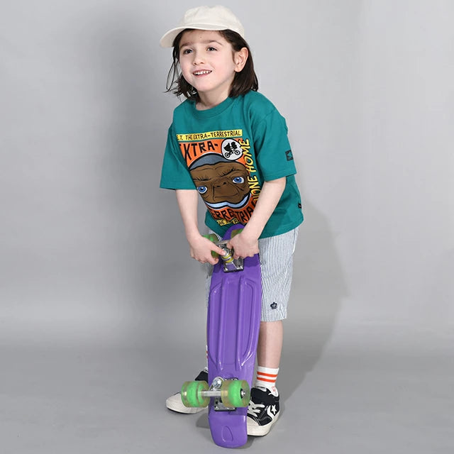 Japanese BDL x ET Alien Print Top 90-130cm Boys Summer TOPS