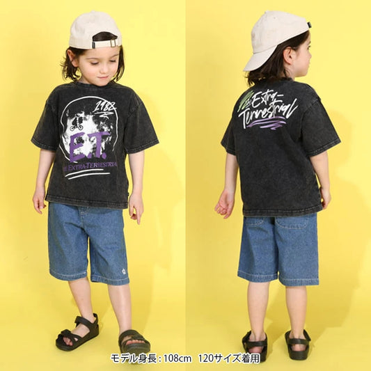 Japanese BDL x ET Parent-child Alien Print Top 90-140cm Boys Summer TOPS