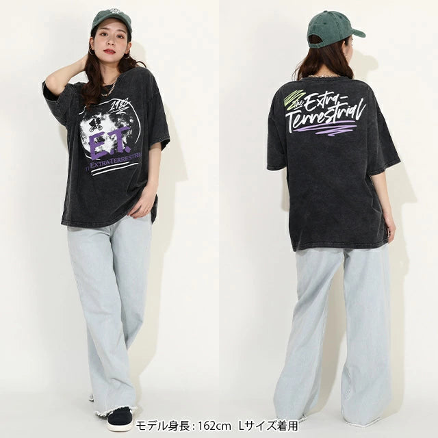 Japanese BDL x ET parent-child alien print tops (M-XL) for adults (summer TOPS)