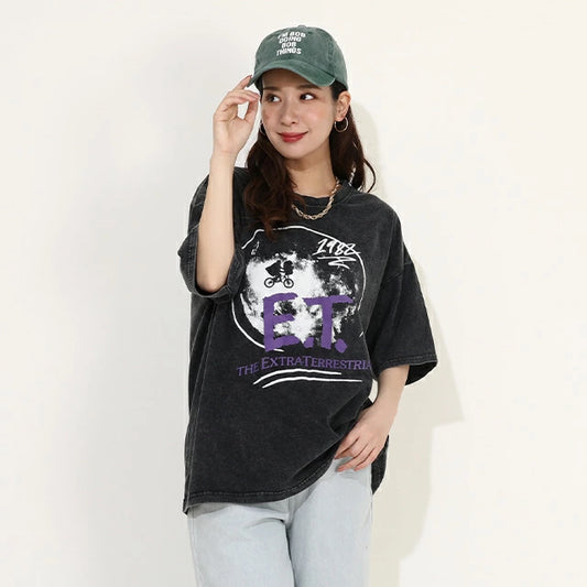Japanese BDL x ET parent-child alien print tops (M-XL) for adults (summer TOPS)