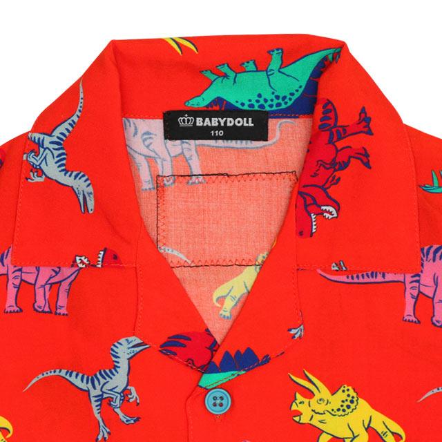 Japanese BDL x JURASSIC WORLD Jurassic Park Shirt 90-130cm Boys Summer TOPS