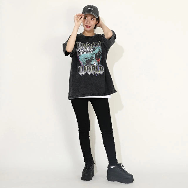 Japanese BDL x JURASSIC WORLD Parent-child Jurassic Park Print Tops (M-XL Adult Summer TOPS)