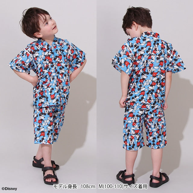 BDL x Disney Mickey Jinbe Japanese Kimono 80-130cm Boys' Newborn Summer TOPS PANTS Japanese Summer Festival Special