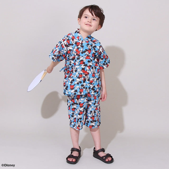 BDL x Disney Mickey Jinbe Japanese Kimono 80-130cm Boys' Newborn Summer TOPS PANTS Japanese Summer Festival Special