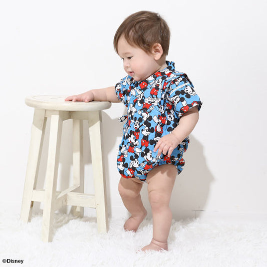 BDL x Disney Mickey Jinbe Japanese Kimono 70-80cm Boys' Summer Jumpsuit for Newborn Babies. Japanese Summer Festival Special.