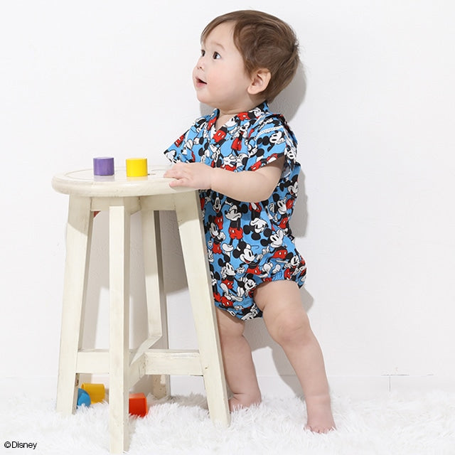 BDL x Disney Mickey Jinbe Japanese Kimono 70-80cm Boys' Summer Jumpsuit for Newborn Babies. Japanese Summer Festival Special.
