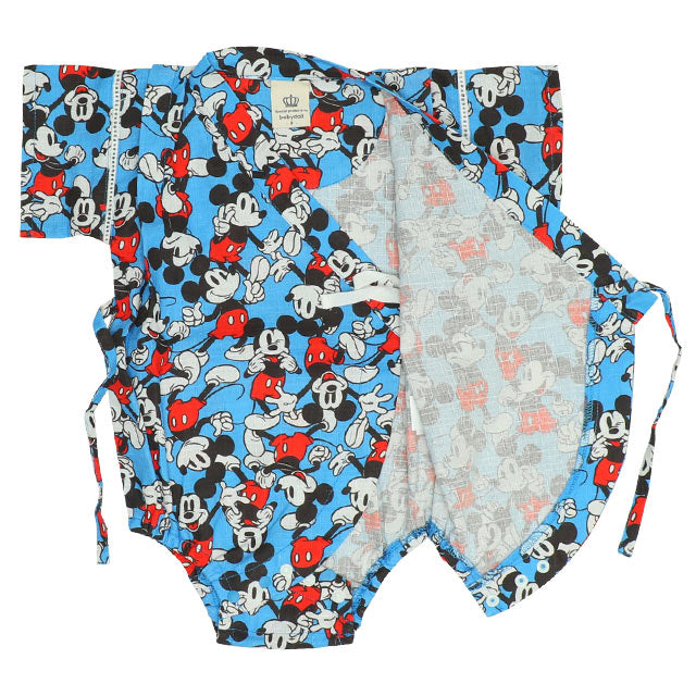 BDL x Disney Mickey Jinbe Japanese Kimono 70-80cm Boys' Summer Jumpsuit for Newborn Babies. Japanese Summer Festival Special.