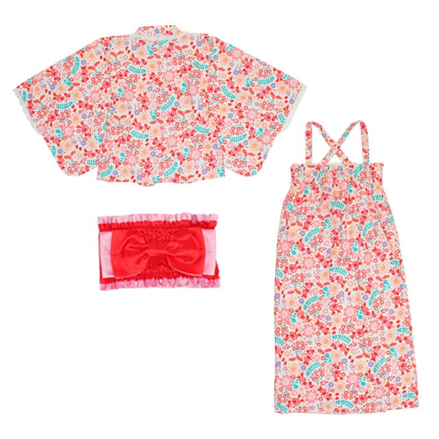 Japanese BDL x Disney 2Way Minnie Yukata Japanese Kimono 90-140cm Girls Summer Outerwear Dresses Japanese Summer Festival Special