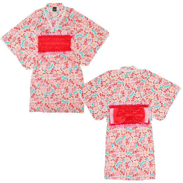 Japanese BDL x Disney 2Way Minnie Yukata Japanese Kimono 90-140cm Girls Summer Outerwear Dresses Japanese Summer Festival Special