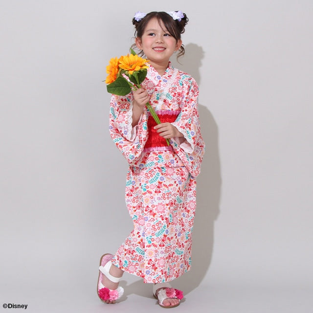 Japanese BDL x Disney 2Way Minnie Yukata Japanese Kimono 90-140cm Girls Summer Outerwear Dresses Japanese Summer Festival Special