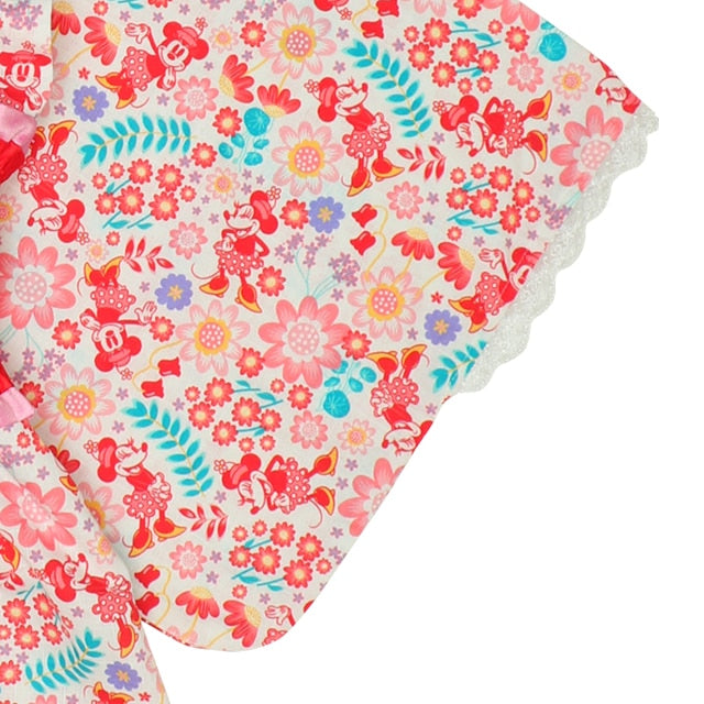 Japanese BDL x Disney 2Way Minnie Yukata Japanese Kimono 90-140cm Girls Summer Outerwear Dresses Japanese Summer Festival Special