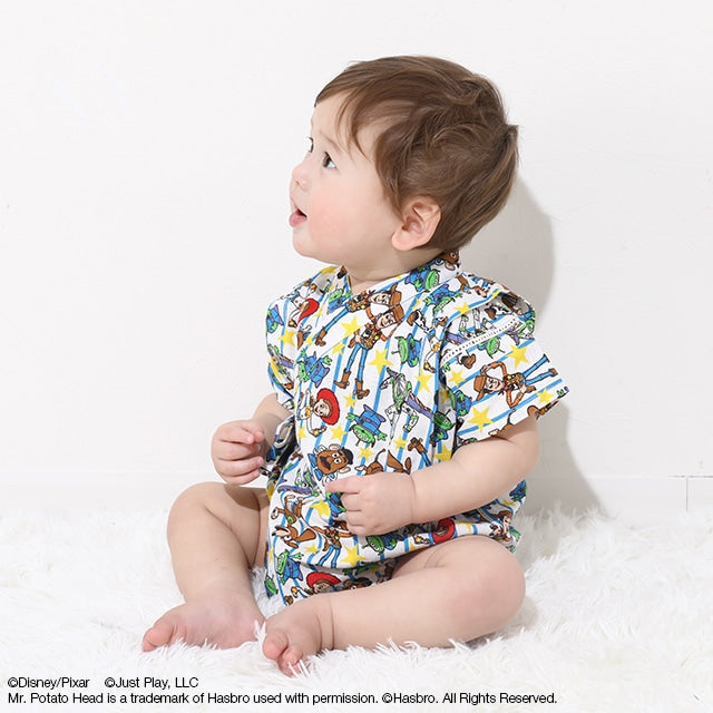 BDL x Disney Toy Story Jinbei Japanese Kimono 70-80cm Boys' Summer Jumpsuit for Newborn Babies. Japanese Summer Festival Special.