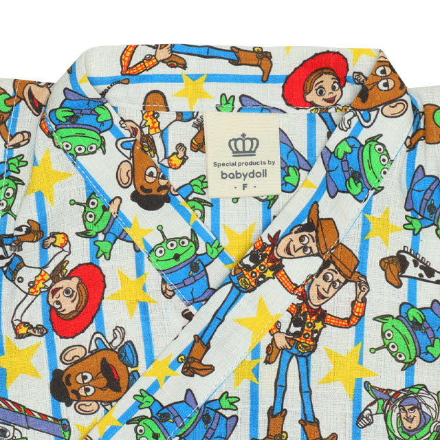 BDL x Disney Toy Story Jinbei Japanese Kimono 70-80cm Boys' Summer Jumpsuit for Newborn Babies. Japanese Summer Festival Special.
