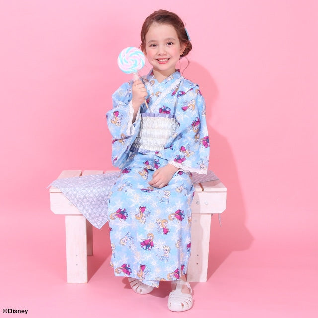 BDL x Disney 2Way Yukata Japanese Kimono 90-140cm Girls Summer Outerwear Dresses Japanese Summer Festival Special