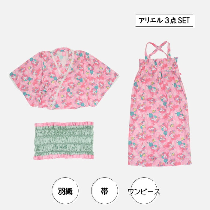 BDL x Disney 2Way Yukata Japanese Kimono 90-140cm Girls Summer Outerwear Dresses Japanese Summer Festival Special