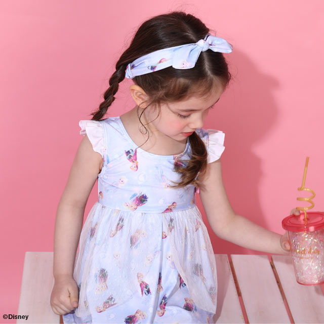 Japanese BDL x Disney Princess Swimsuit with Headband 90-130cm Girls' Summer Swimsuit Special
