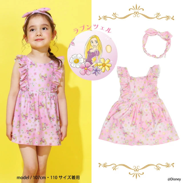 Japanese BDL x Disney Princess Swimsuit with Headband 90-130cm Girls' Summer Swimsuit Special