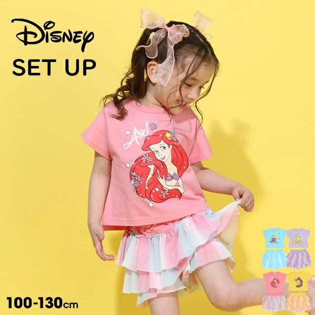 Japanese BDL x Disney Princess Tops and Pants Set (100-130cm) for Girls Summer