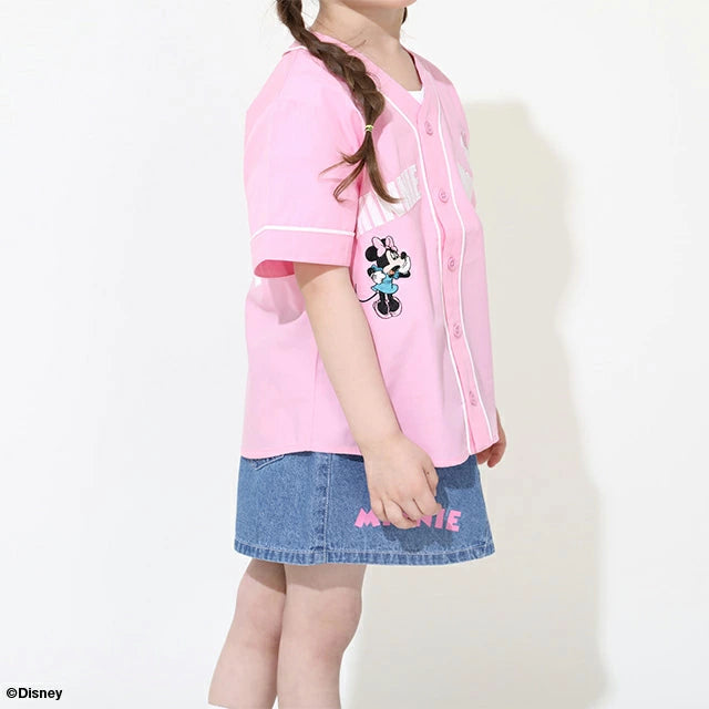 Japanese BDL x Disney Baseball Shirt 80-140cm Girls Summer TOPS