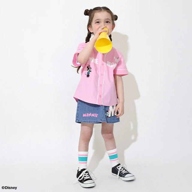 Japanese BDL x Disney Baseball Shirt 80-140cm Girls Summer TOPS