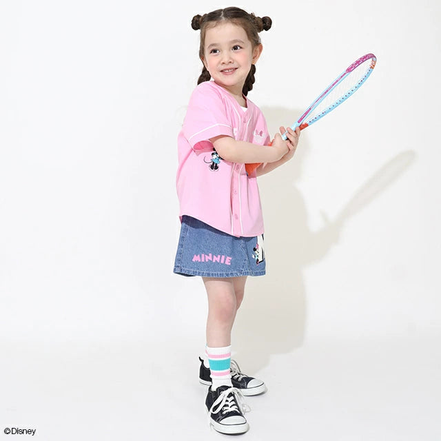 Japanese BDL x Disney Baseball Shirt 80-140cm Girls Summer TOPS