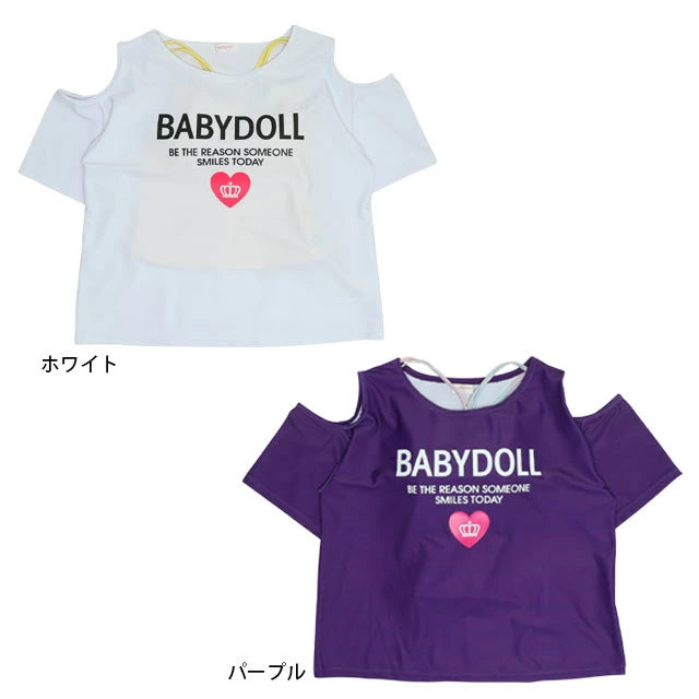 Japanese children's clothing BDL amphibious swimsuit top set 90-140cm girls summer TOPS summer swimming swimsuit special
