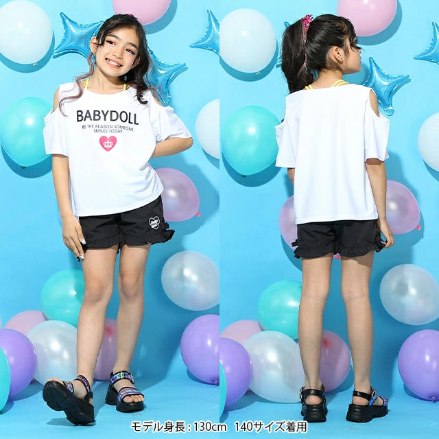 Japanese children's clothing BDL amphibious swimsuit top set 90-140cm girls summer TOPS summer swimming swimsuit special