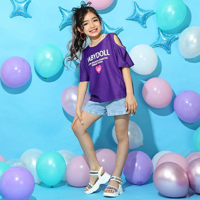 Japanese children's clothing BDL amphibious swimsuit top set 90-140cm girls summer TOPS summer swimming swimsuit special