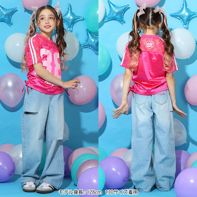 Japanese children's clothing BDL lace basketball style top 90-140cm girls summer TOPS