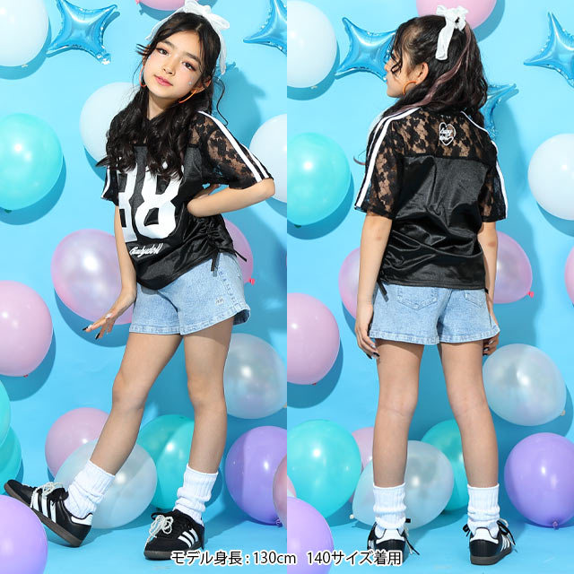 Japanese children's clothing BDL lace basketball style top 90-140cm girls summer TOPS