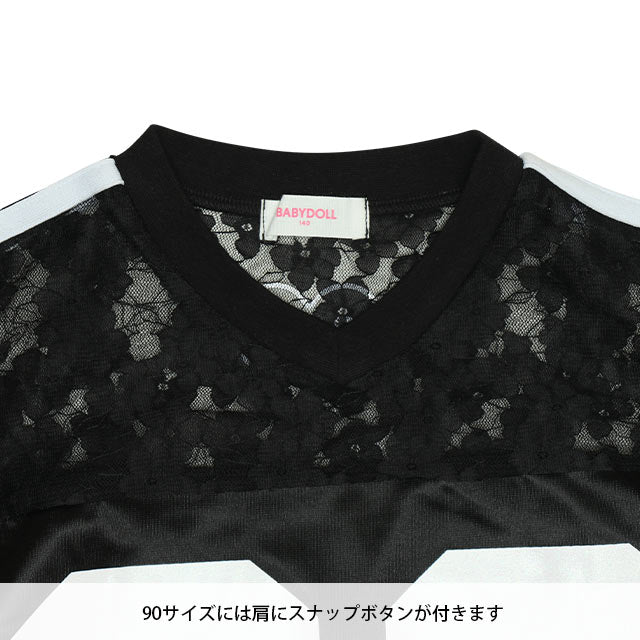 Japanese children's clothing BDL lace basketball style top 90-140cm girls summer TOPS