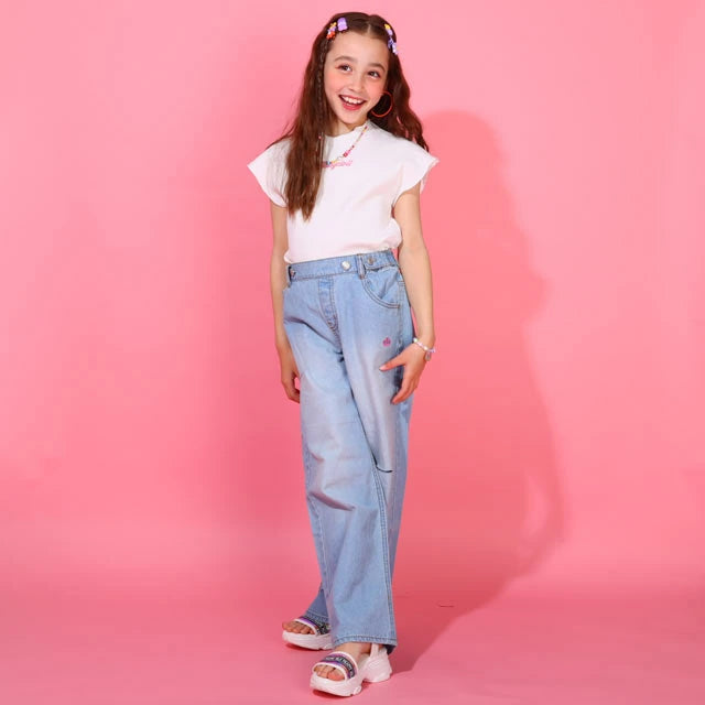Japanese children's clothing BDL suspender denim skirt top two-piece set 90-140cm girls summer TOPS DRESSES