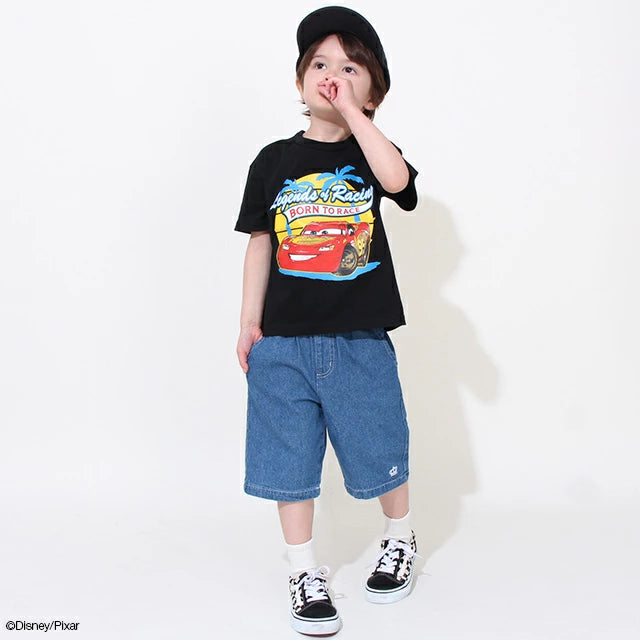 Japanese BDL x Disney Cars Printed Short-Sleeved Top (90-130cm) for Boys (Summer TOPS)