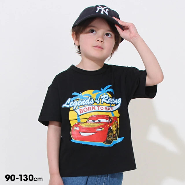 Japanese BDL x Disney Cars Printed Short-Sleeved Top (90-130cm) for Boys (Summer TOPS)
