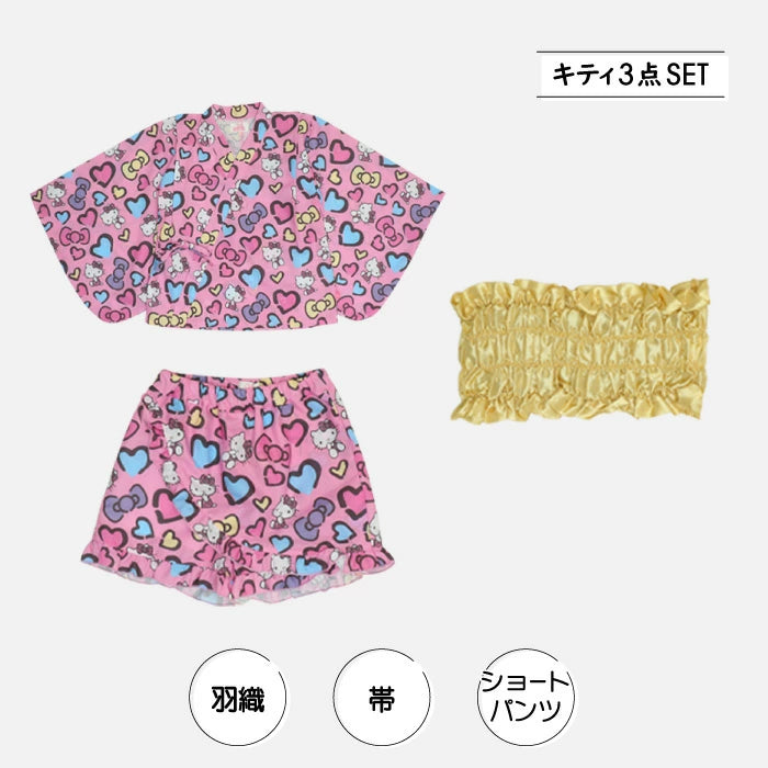 BDL x Sanrio Yukata (Japanese Kimono) 90-140cm for Girls Summer TOPS PANTS (Japanese Summer Festival Special)