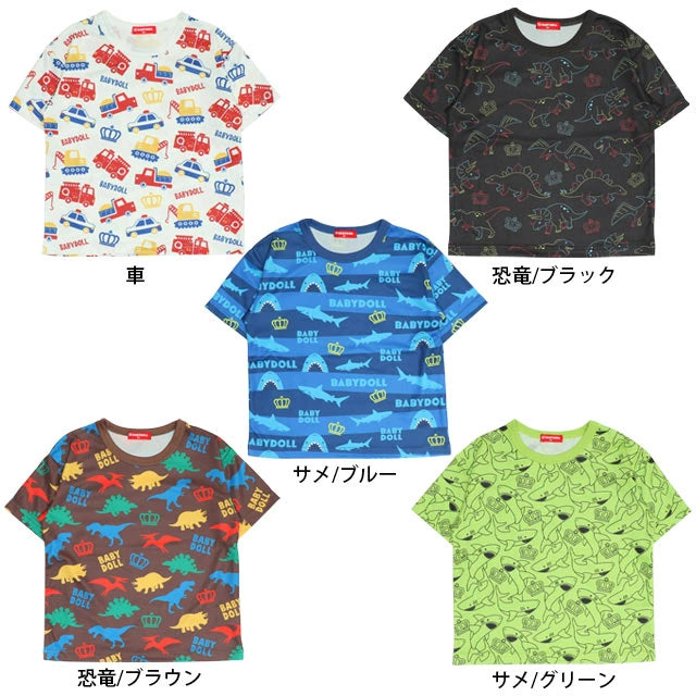 Japanese children's clothing BDL lightweight quick-drying series printed tops 80-130cm boys/girls summer TOPS