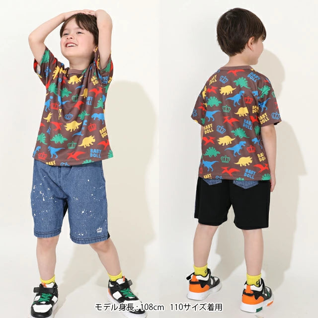 Japanese children's clothing BDL lightweight quick-drying series printed tops 80-130cm boys/girls summer TOPS