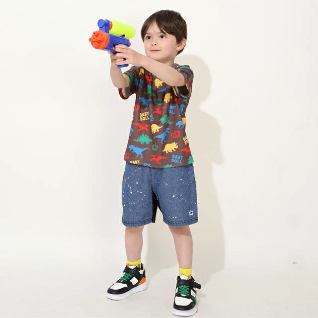 Japanese children's clothing BDL lightweight quick-drying series printed tops 80-130cm boys/girls summer TOPS