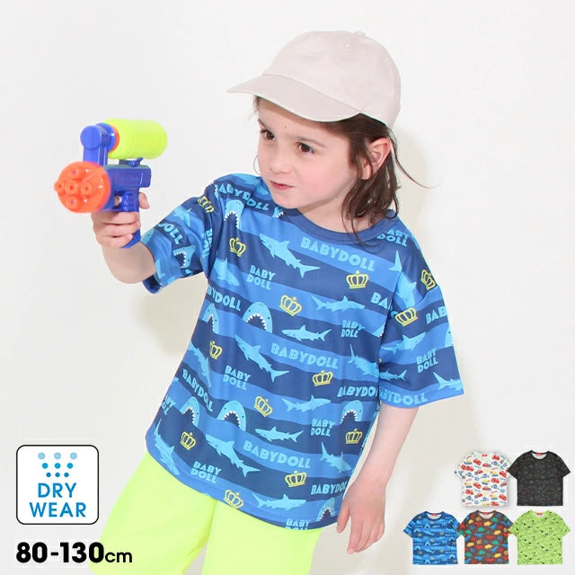 Japanese children's clothing BDL lightweight quick-drying series printed tops 80-130cm boys/girls summer TOPS