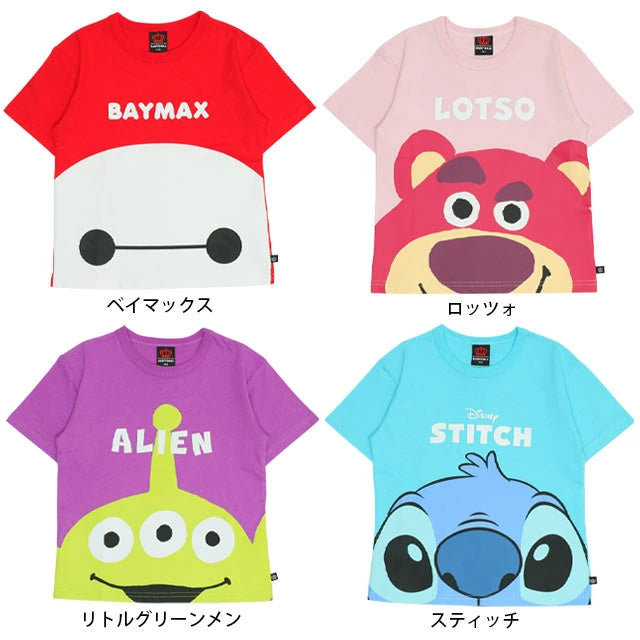 Japanese BDL x Disney Print Tops (90-130cm) for Boys and Girls Summer
