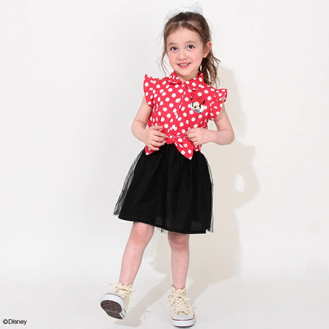 Japanese BDL x Disney patchwork mesh dress 80-140cm girls summer dresses